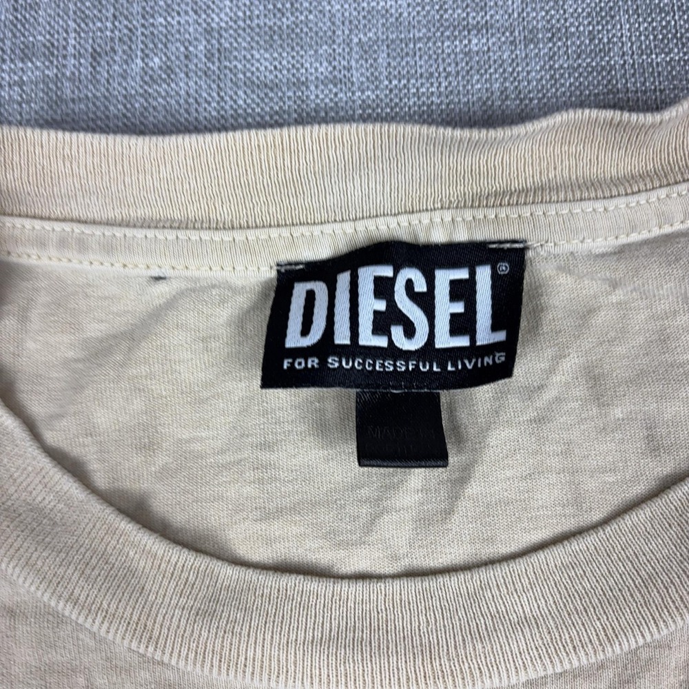 Diesel Shirt Mens Large Beige 2022 U.S. Tour Never Done Graphic Tee Cotton - Picture 6 of 15